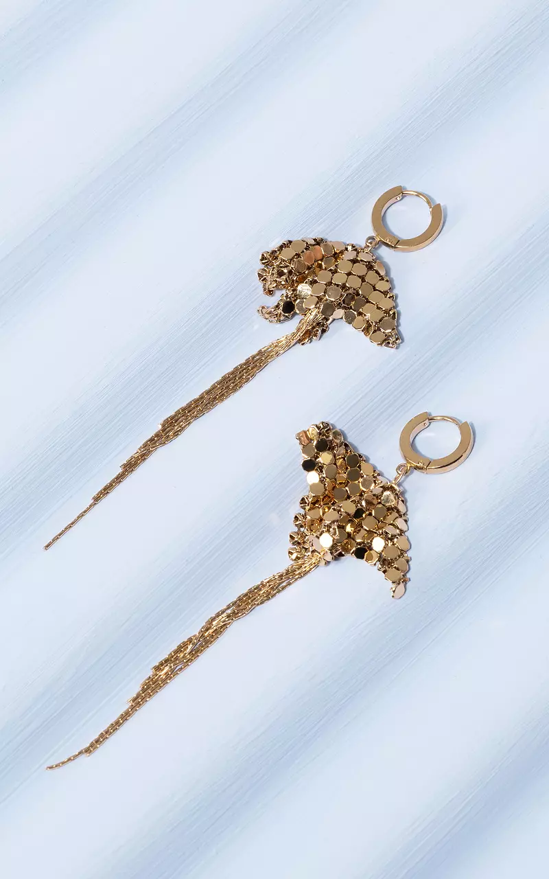 Earrings made of stainless steel Gold