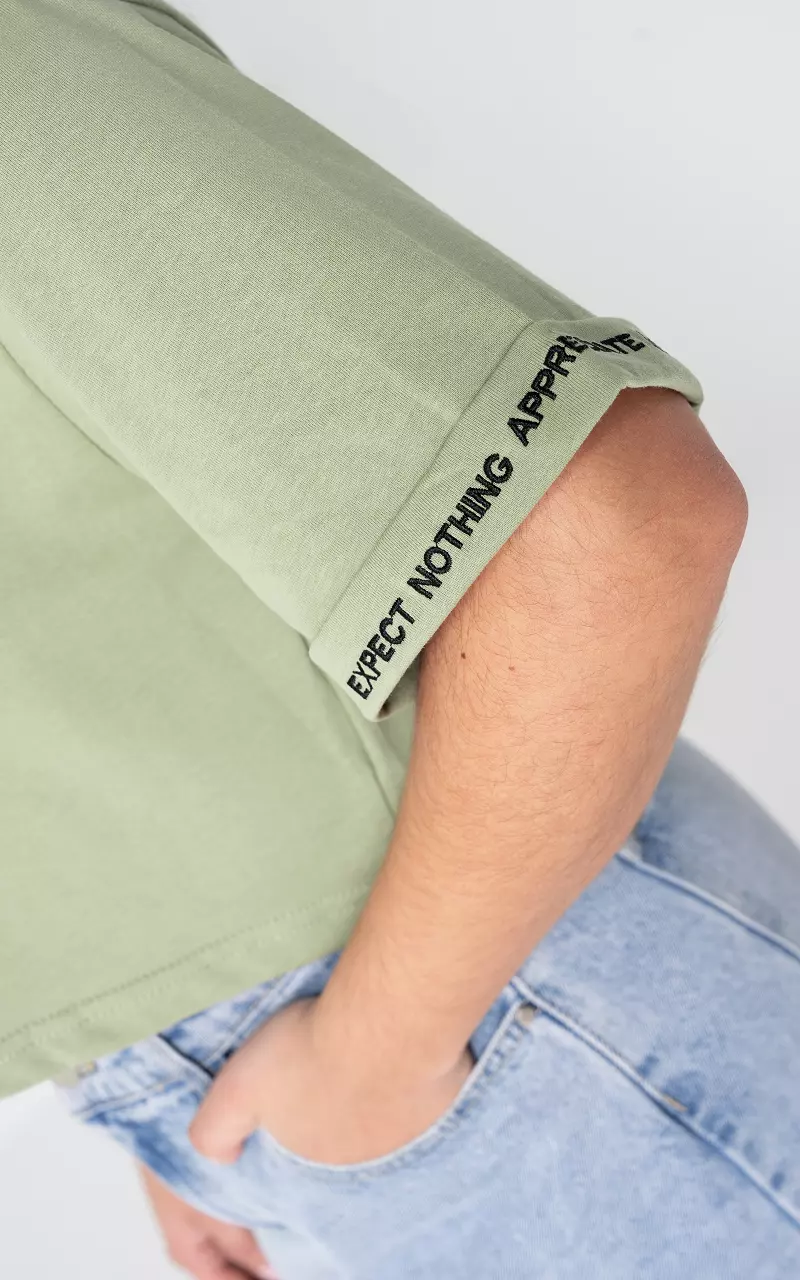 Shirt basic cropped Vert Clair