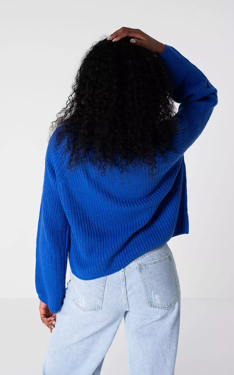 売れ筋商品|||ゲス ニット&セーター アウター レディース Women's Natsumi Eyelash-Texture V-Neck Sweater Cobalt Blue Multi Madeline Textured V-Neck Sweater | GUESS