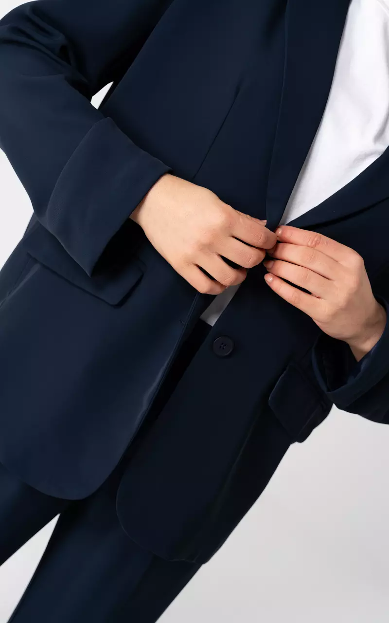 Oversized blazer Donkerblauw