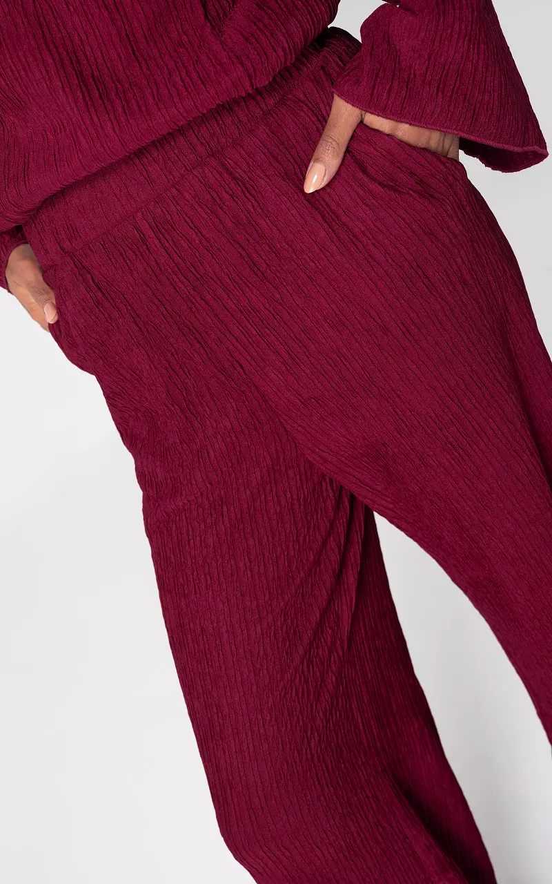 Loose-fitting pants Dark Red