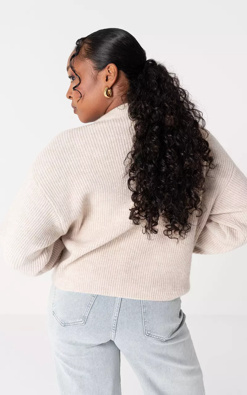 Sweater with round neck Beige