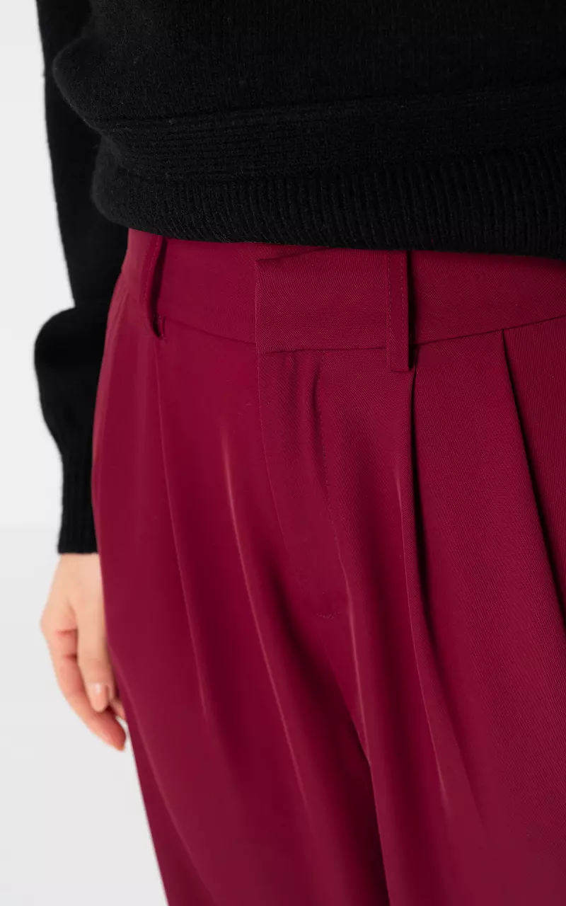 Wide leg pantalon Dark Red