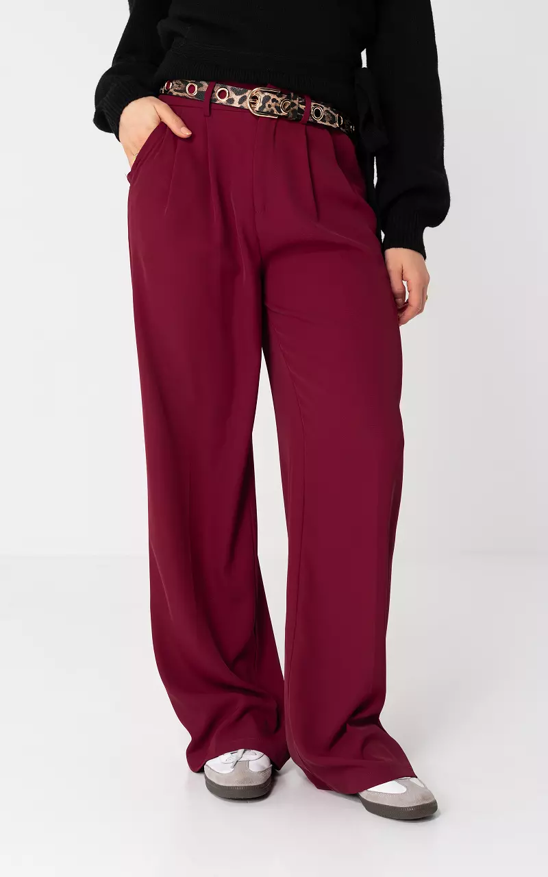 Wide leg pantalon Dark Red