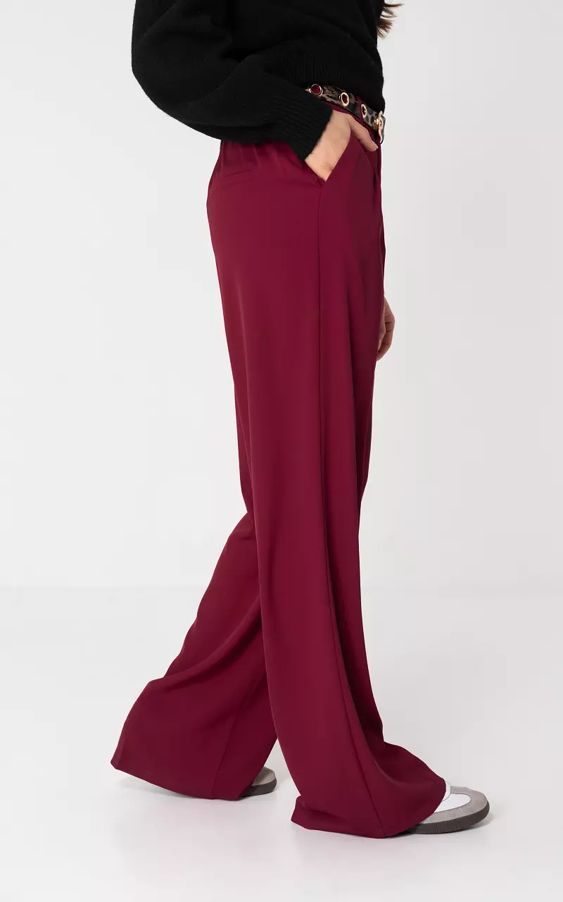 Wide leg pantalon Dark Red