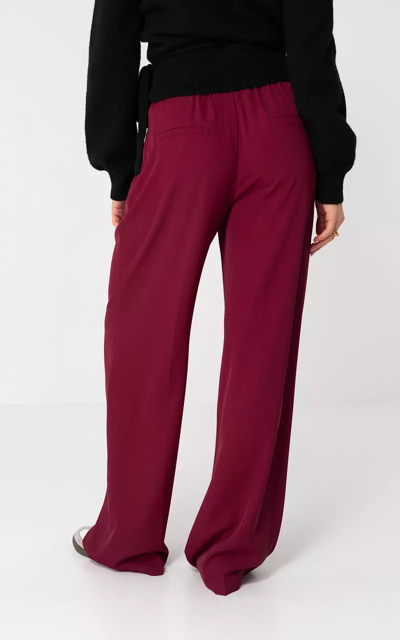 Wide leg pantalon Dark Red