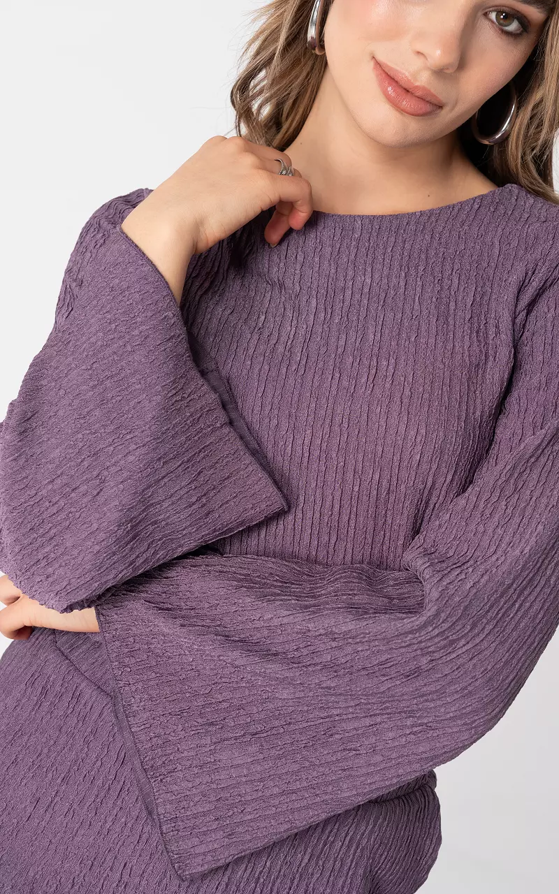 Top mit Rundhalsausschnitt Lila
