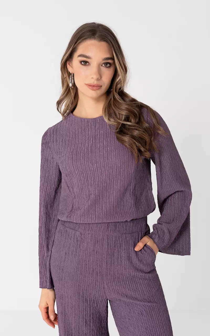 Top mit Rundhalsausschnitt Lila