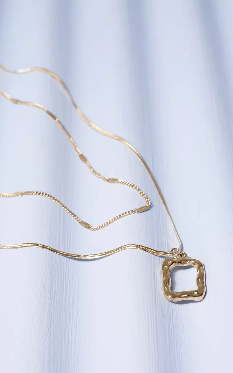 Gold-coloured necklace made of stainless steel Gold