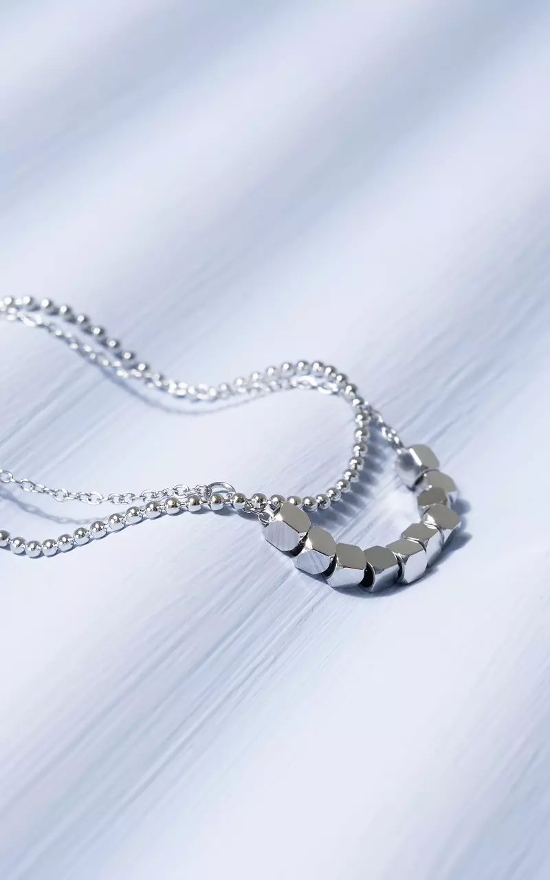 Verstellbares Armband aus Edelstahl Silber