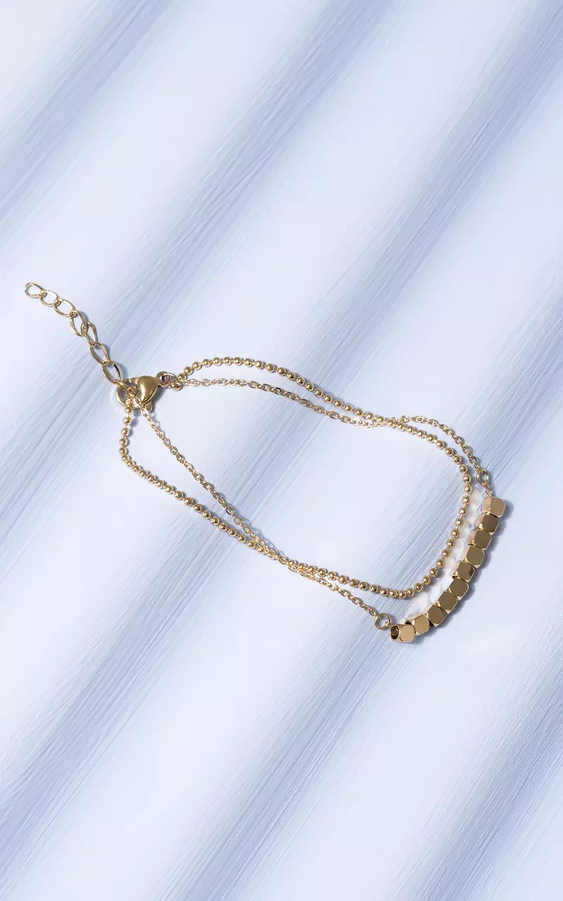 Adjustable bracelet made of stainless steel Gold