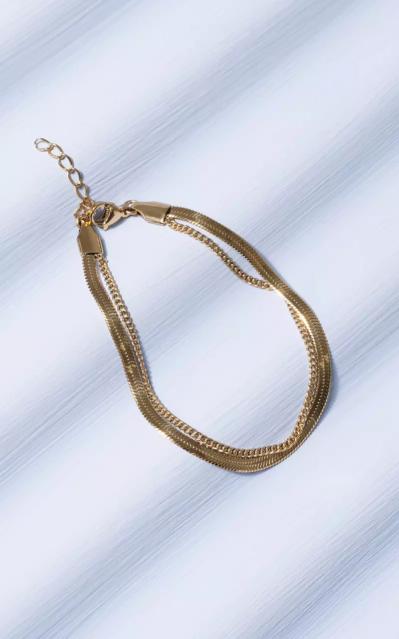 Adjustable bracelet made of stainless steel Gold