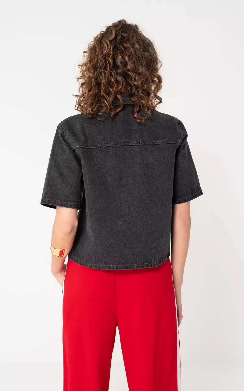 Spijkerblouse Donkergrijs