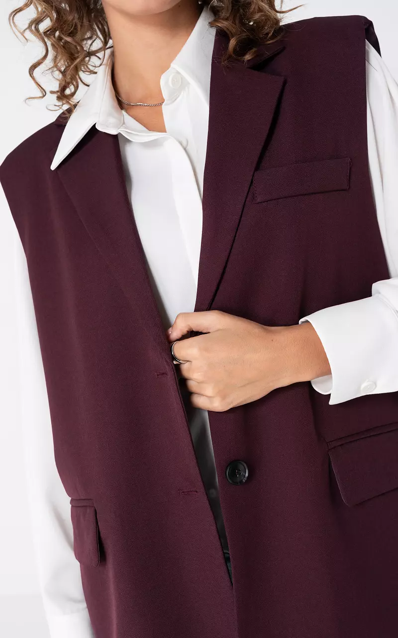 Oversized gilet Bordeaux