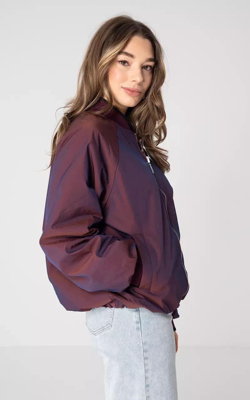 アパルトモン Leopard Print Reversible Blouson Reversible bomber jacket with two side pockets - Bordeaux