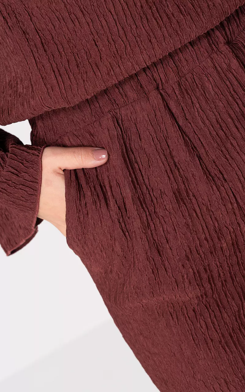 Losvallende broek Bordeaux