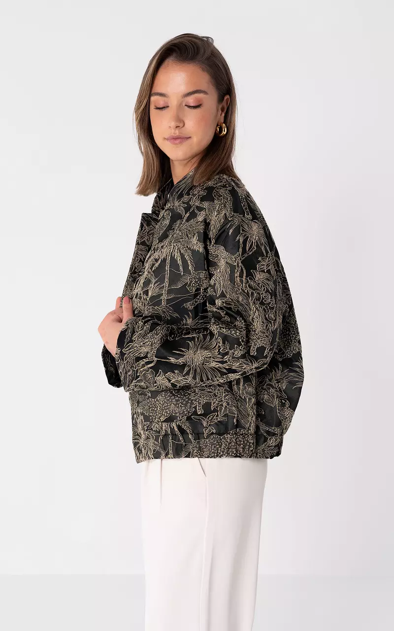 Bomber jacket with print Black Gold