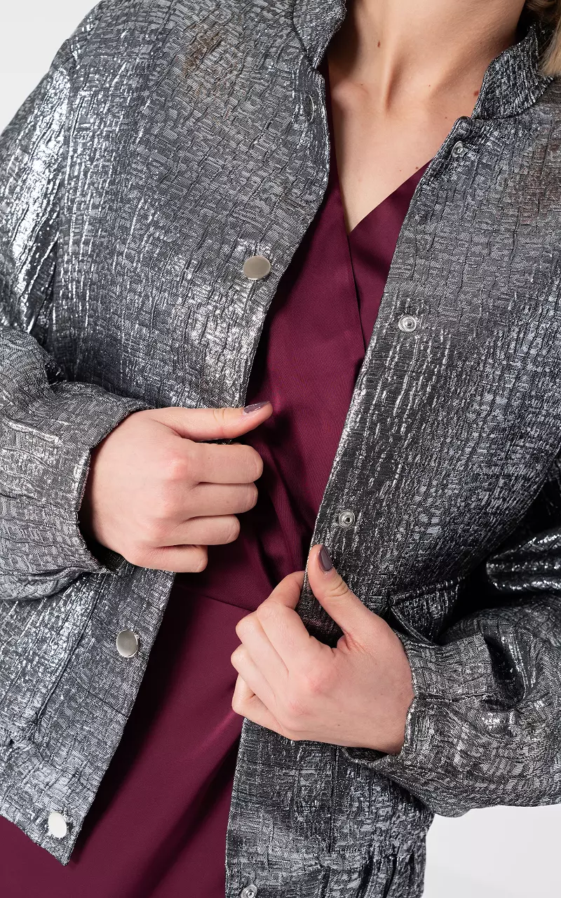 Two pocket bomber jacket Silver