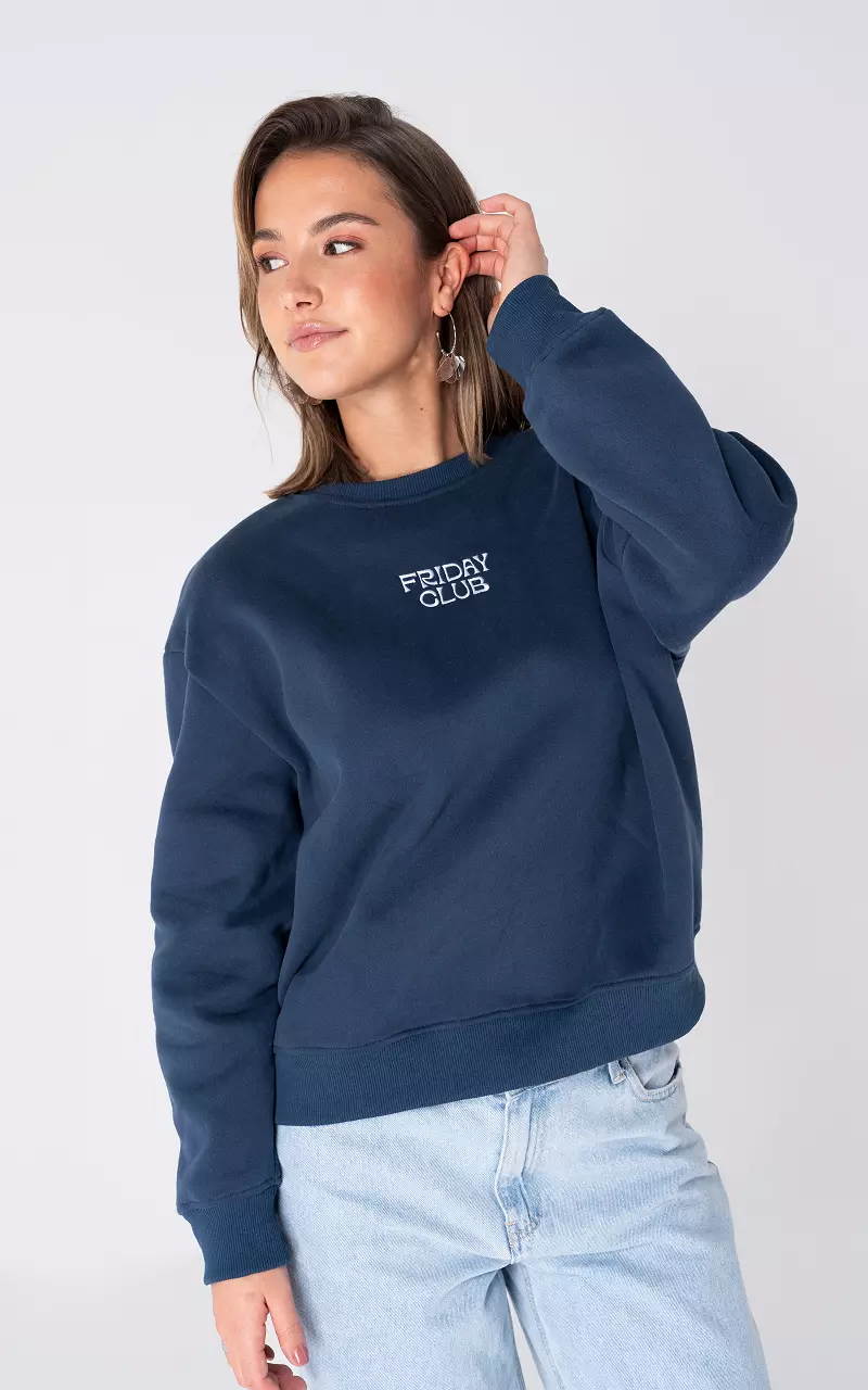 Sweater #99273 Dark Blue White