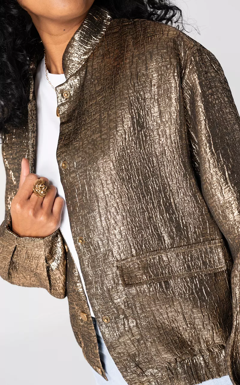 Bomberjack met twee zakken Brons