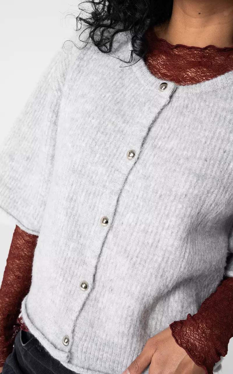 Vest met knopen Grijs