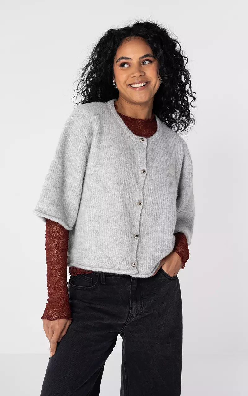 Vest met knopen Grijs