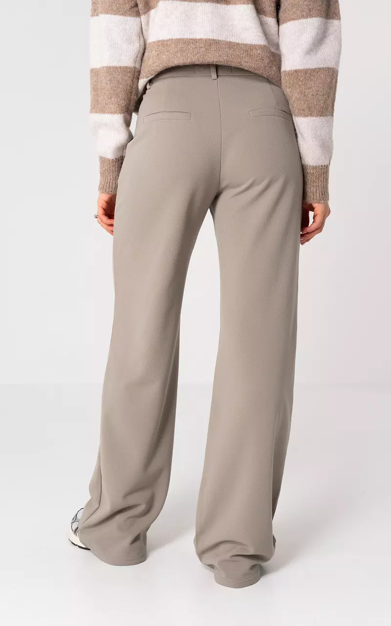 Basic wide leg trousers Beige
