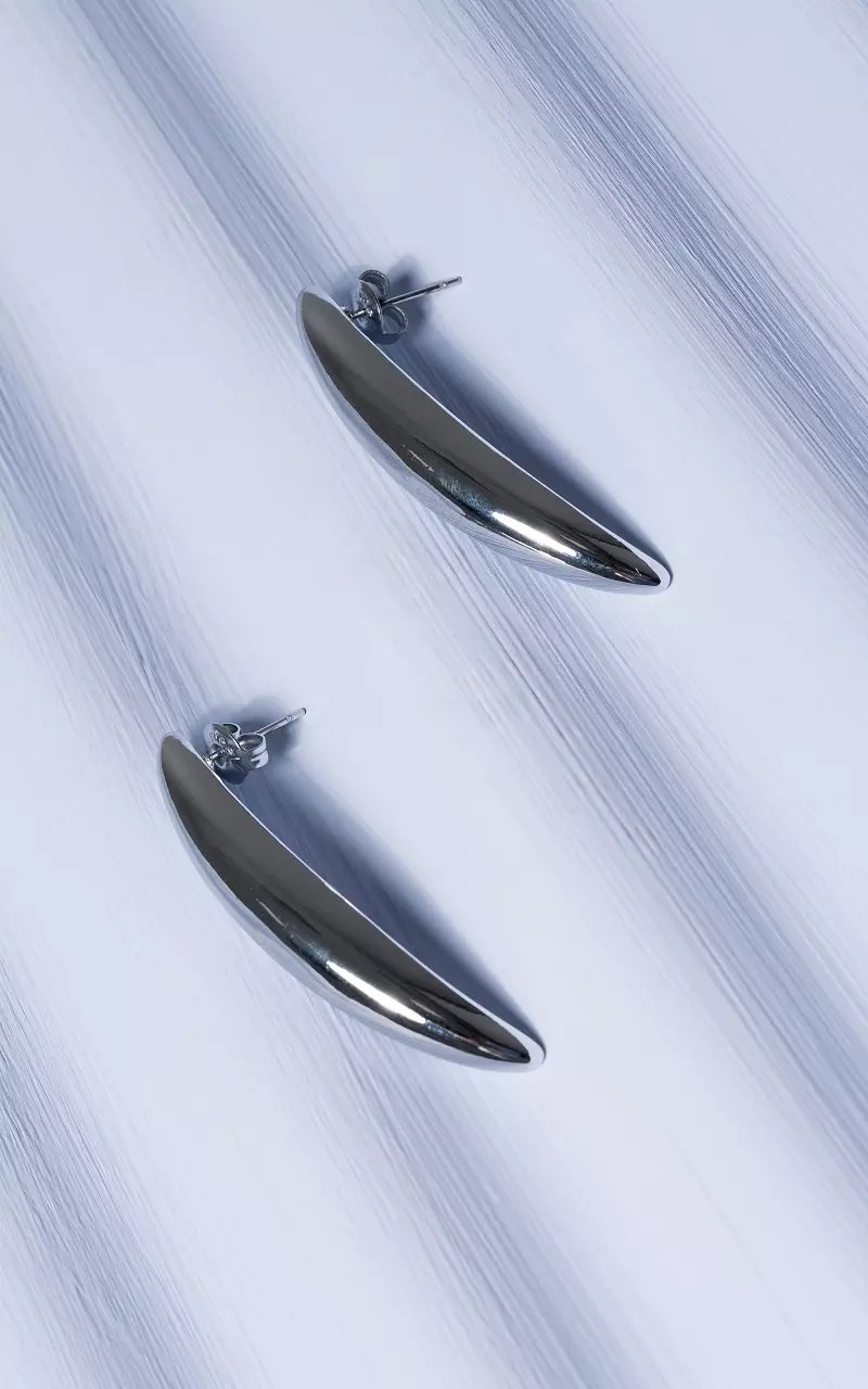 Gebogene Ohrringe Silber