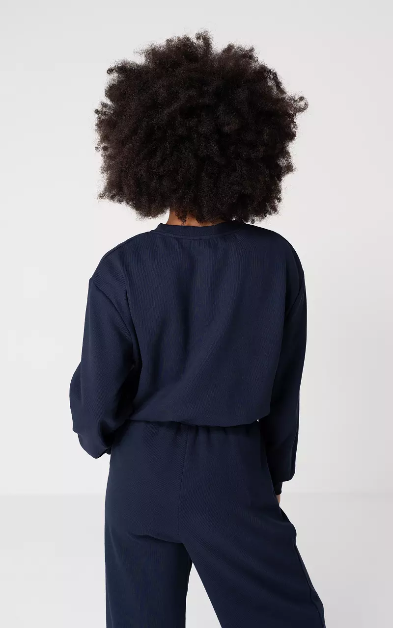 Pullover mit Rundhalsausschnitt Dunkelblau