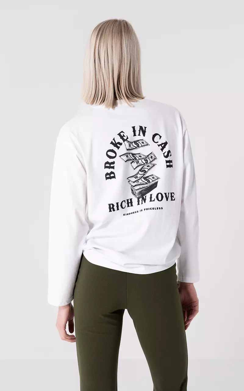 Long sleeve with print White Black