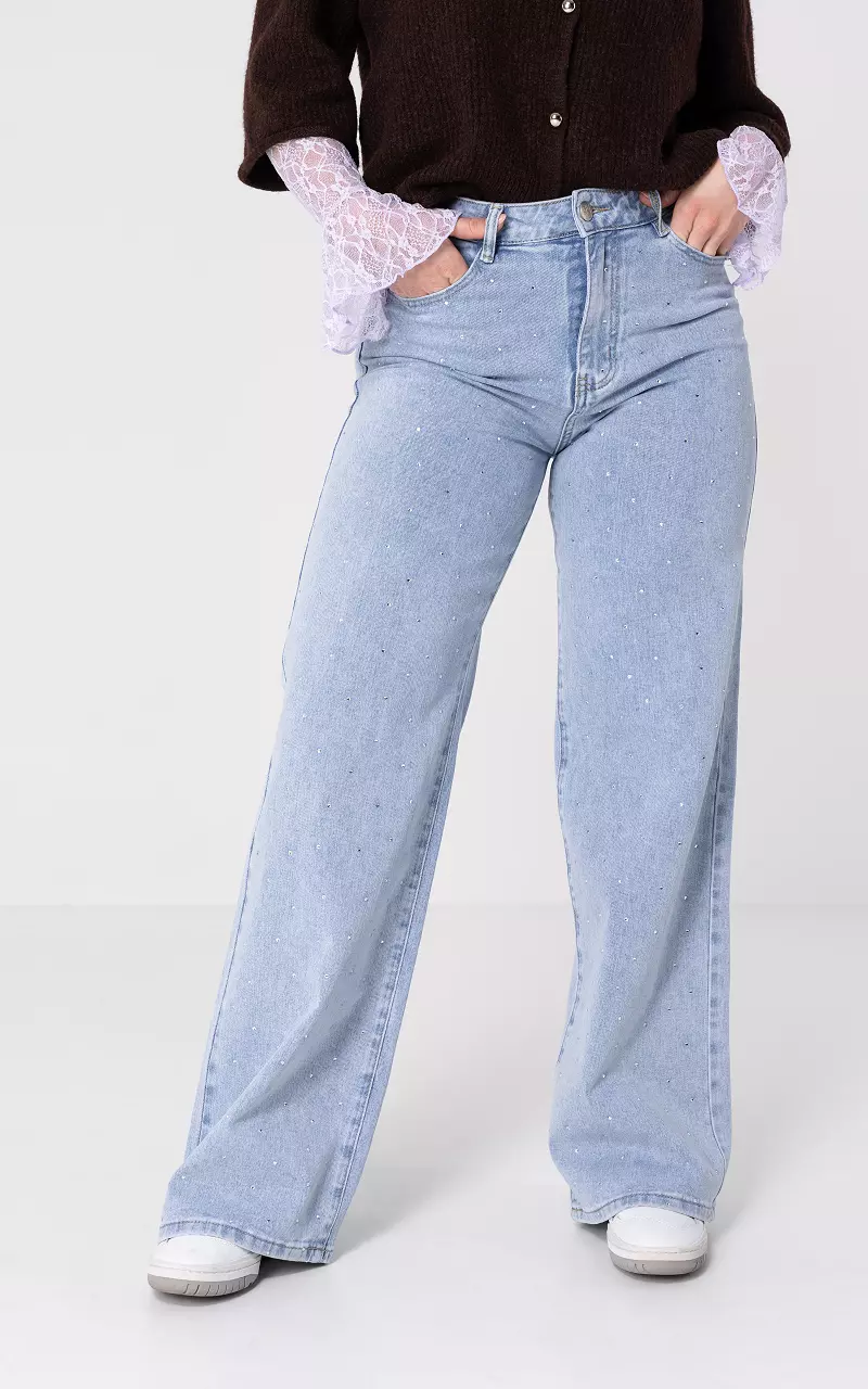 Tall wide leg jeans Lichtblauw