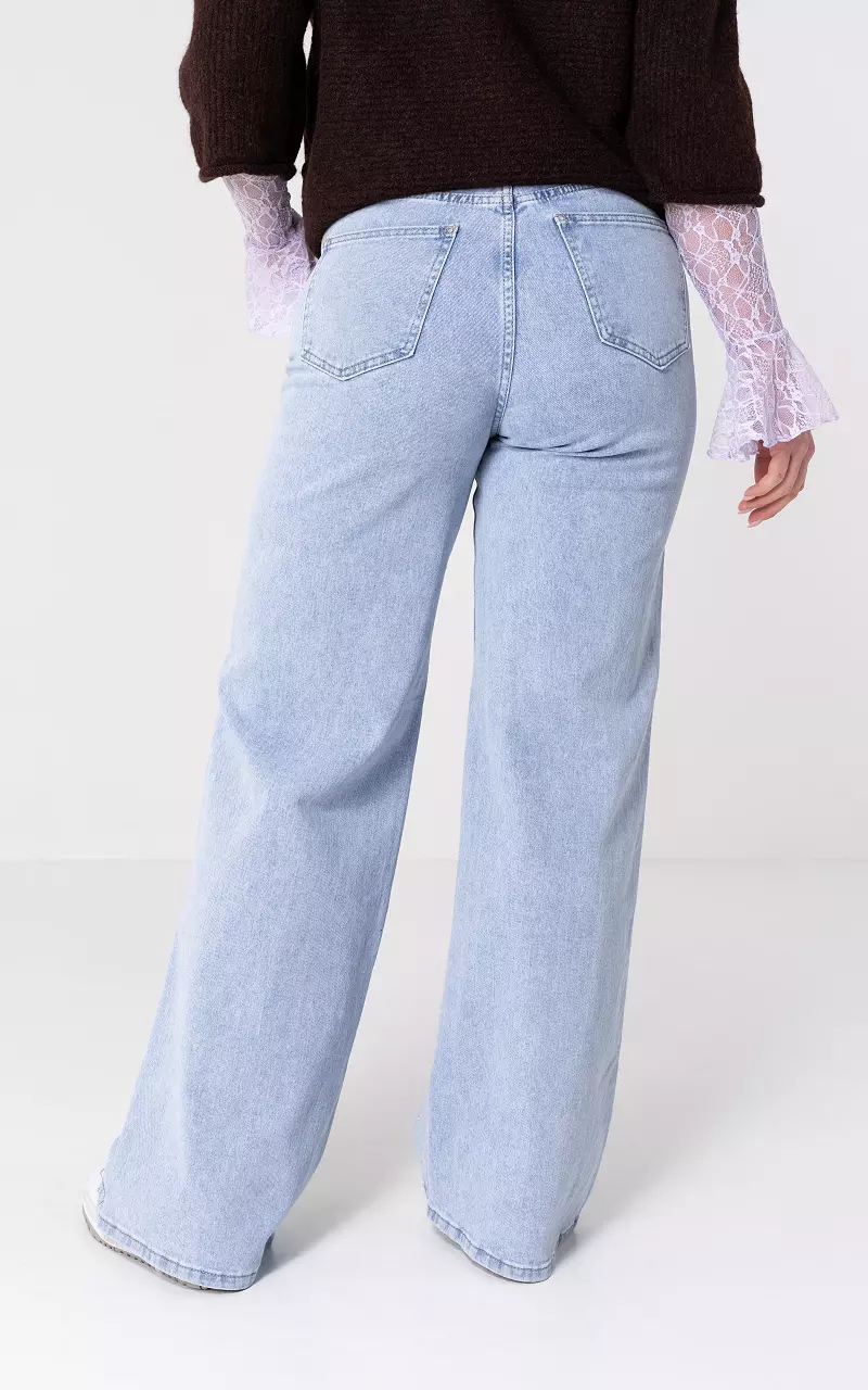 Tall wide leg jeans Lichtblauw