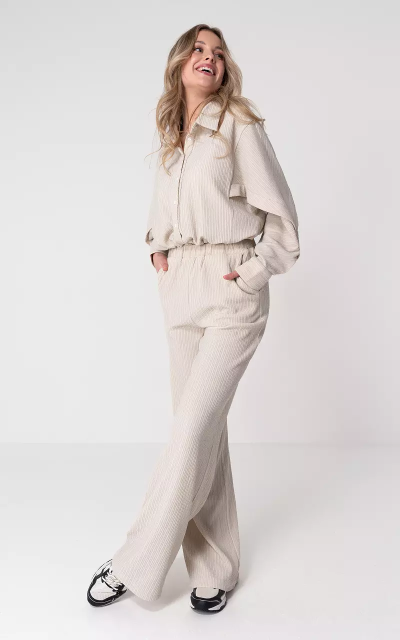 Losvallende broek Beige