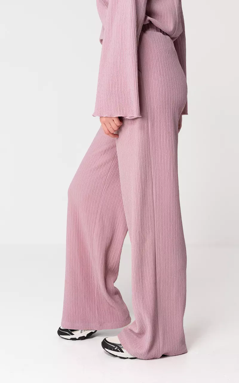 Loose-fit trousers with side pockets Light Pink