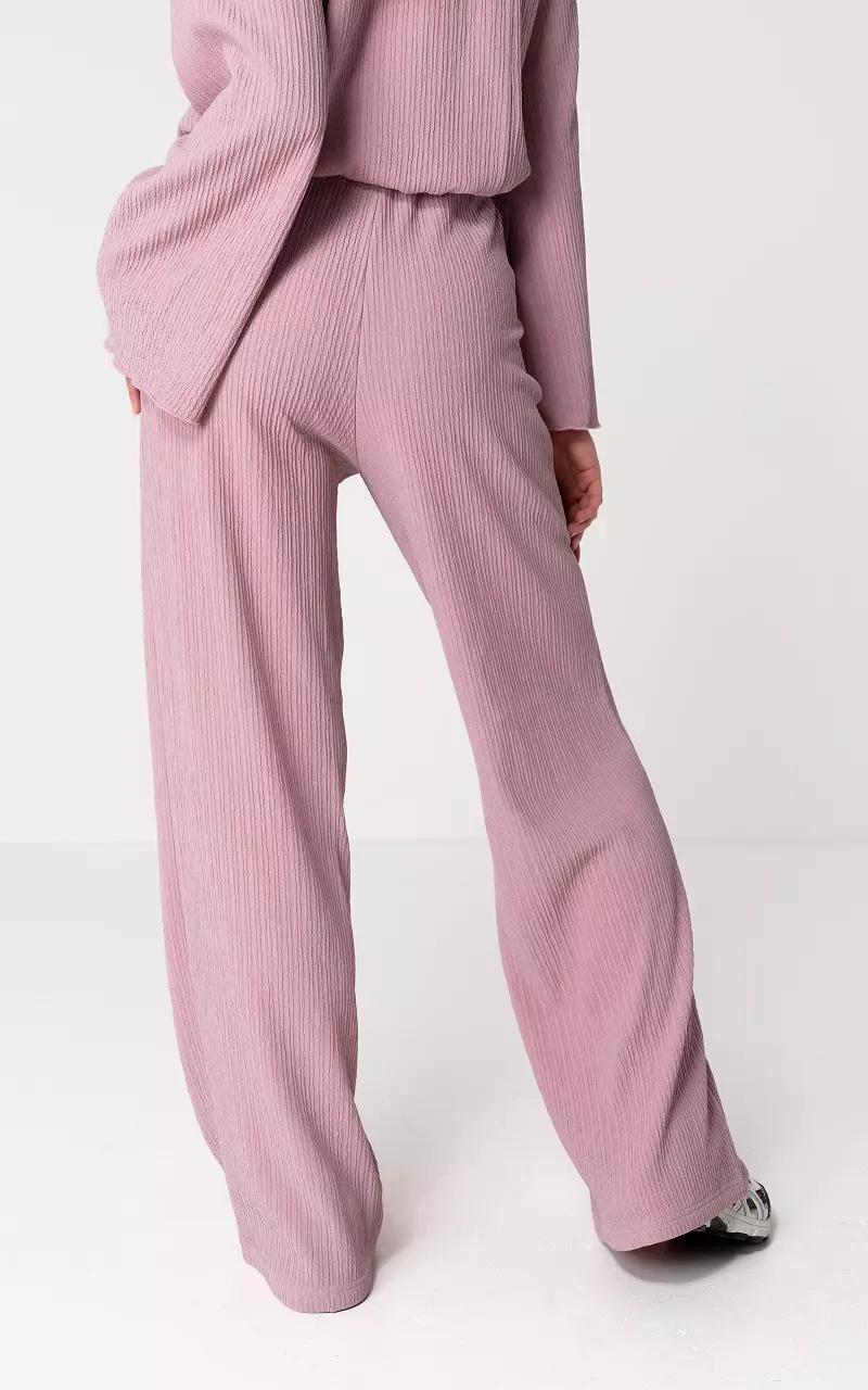 Loose-fit trousers with side pockets Light Pink