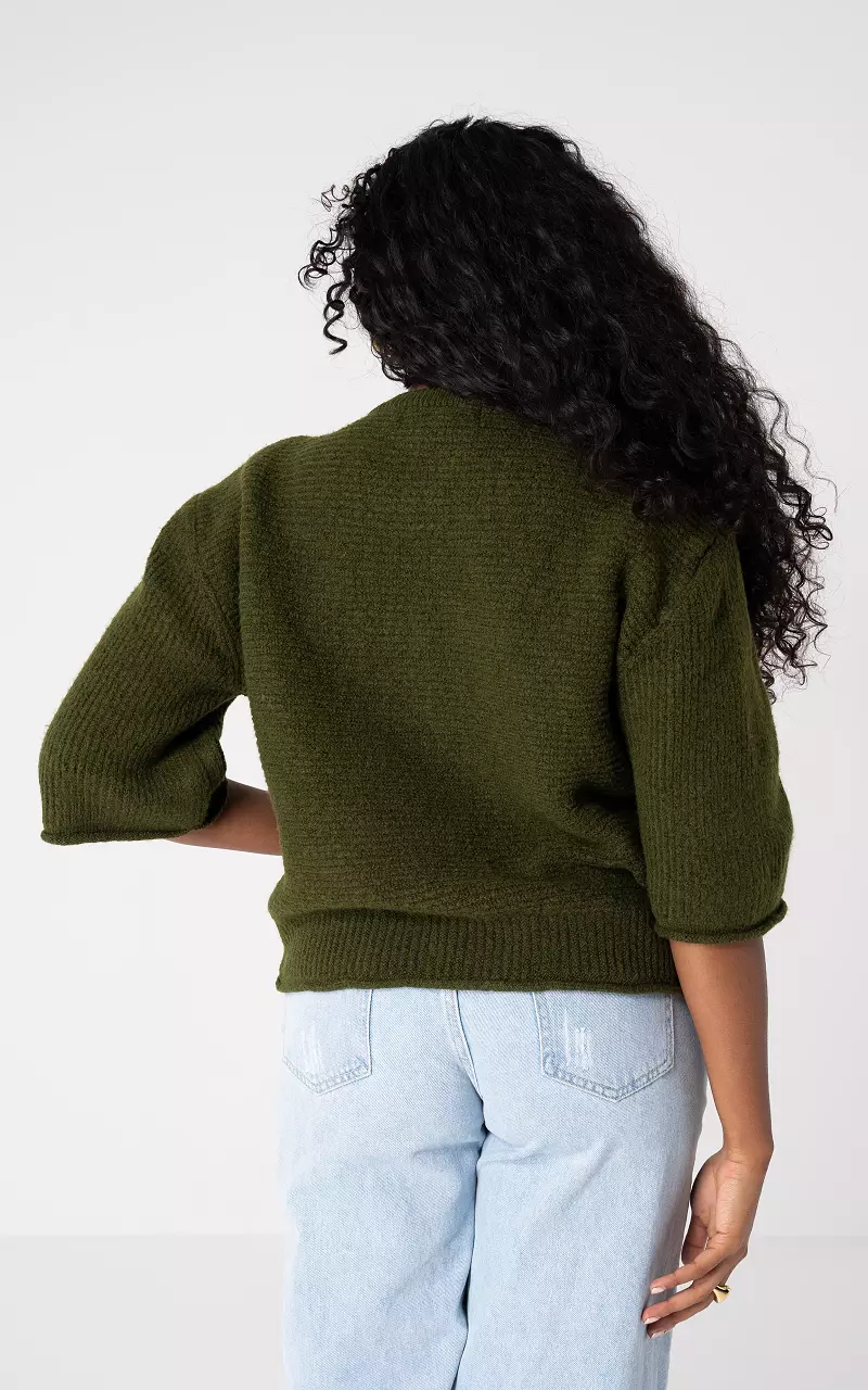 Vest met knopen Kaki