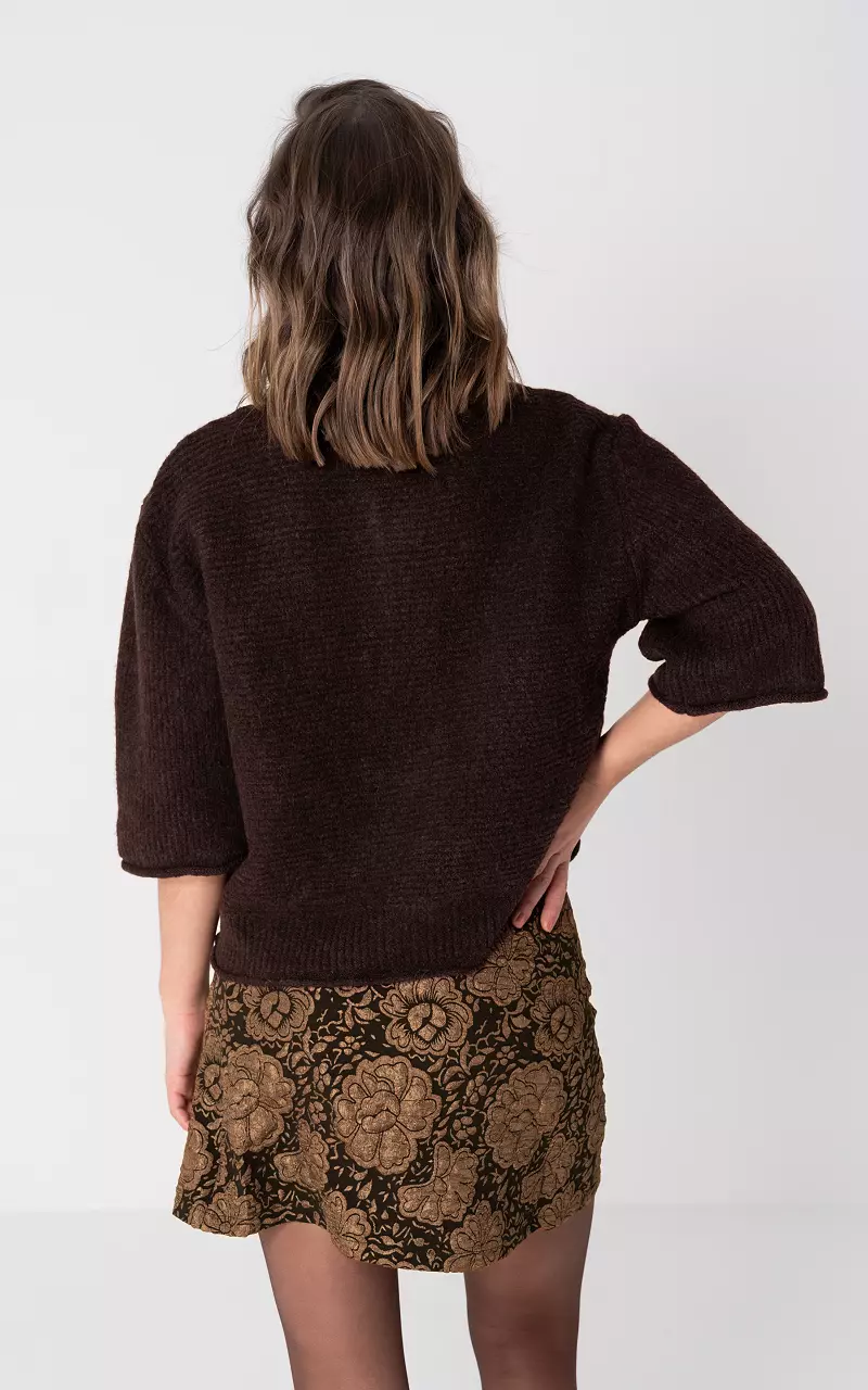 Vest met knopen Donkerbruin