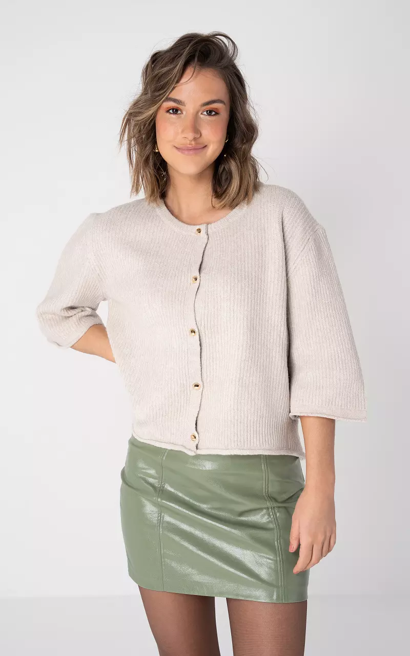 Vest met knopen Beige