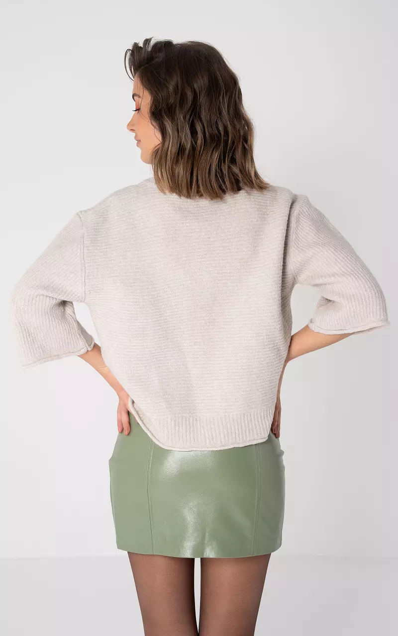 Vest met knopen Beige