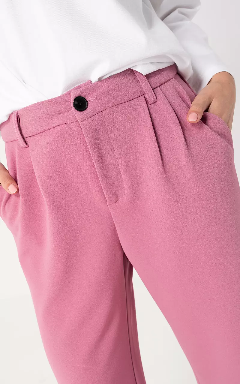 Basic wide leg trousers Light Pink