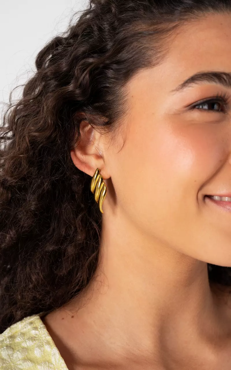 Earrings made of stainless steel Gold