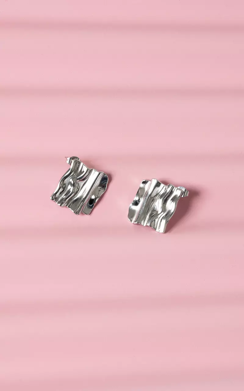 Earrings made of stainless steel Silver