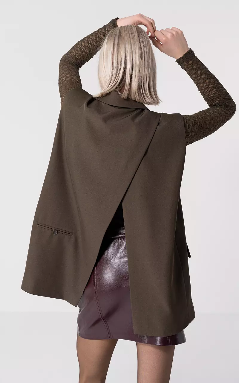 Oversized gilet Dark Brown