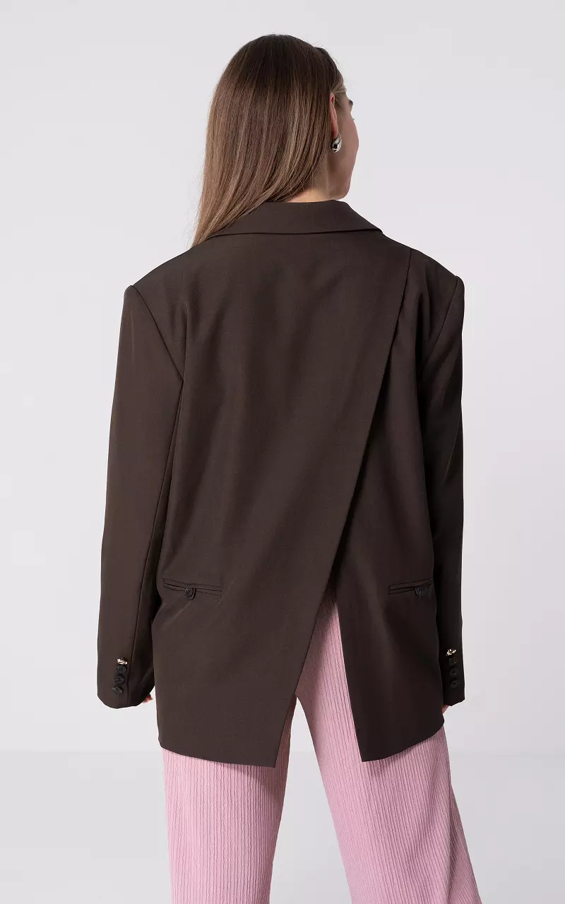 Blazer mit Rückendetail Dunkelbraun