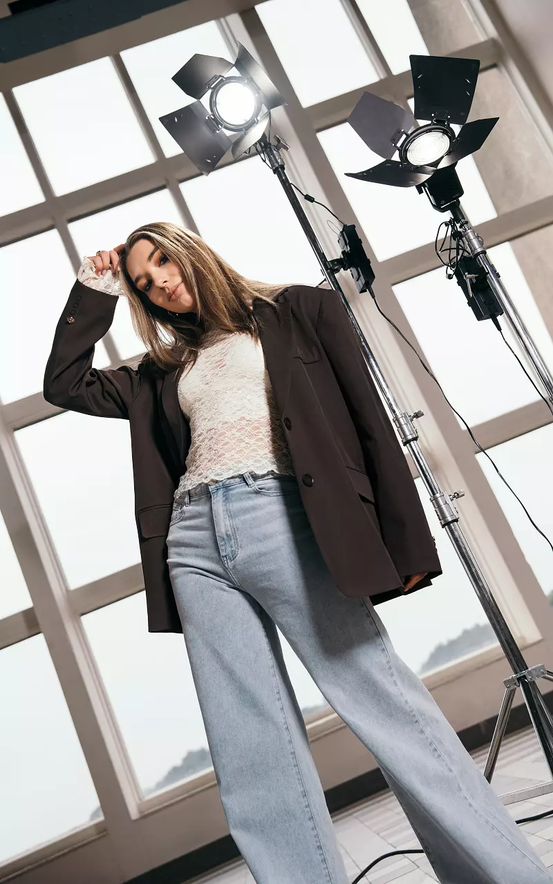 Blazer mit Rückendetail Dunkelbraun