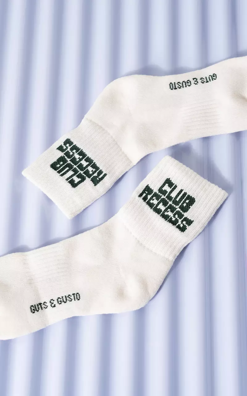Sports sock Cream Dark Green