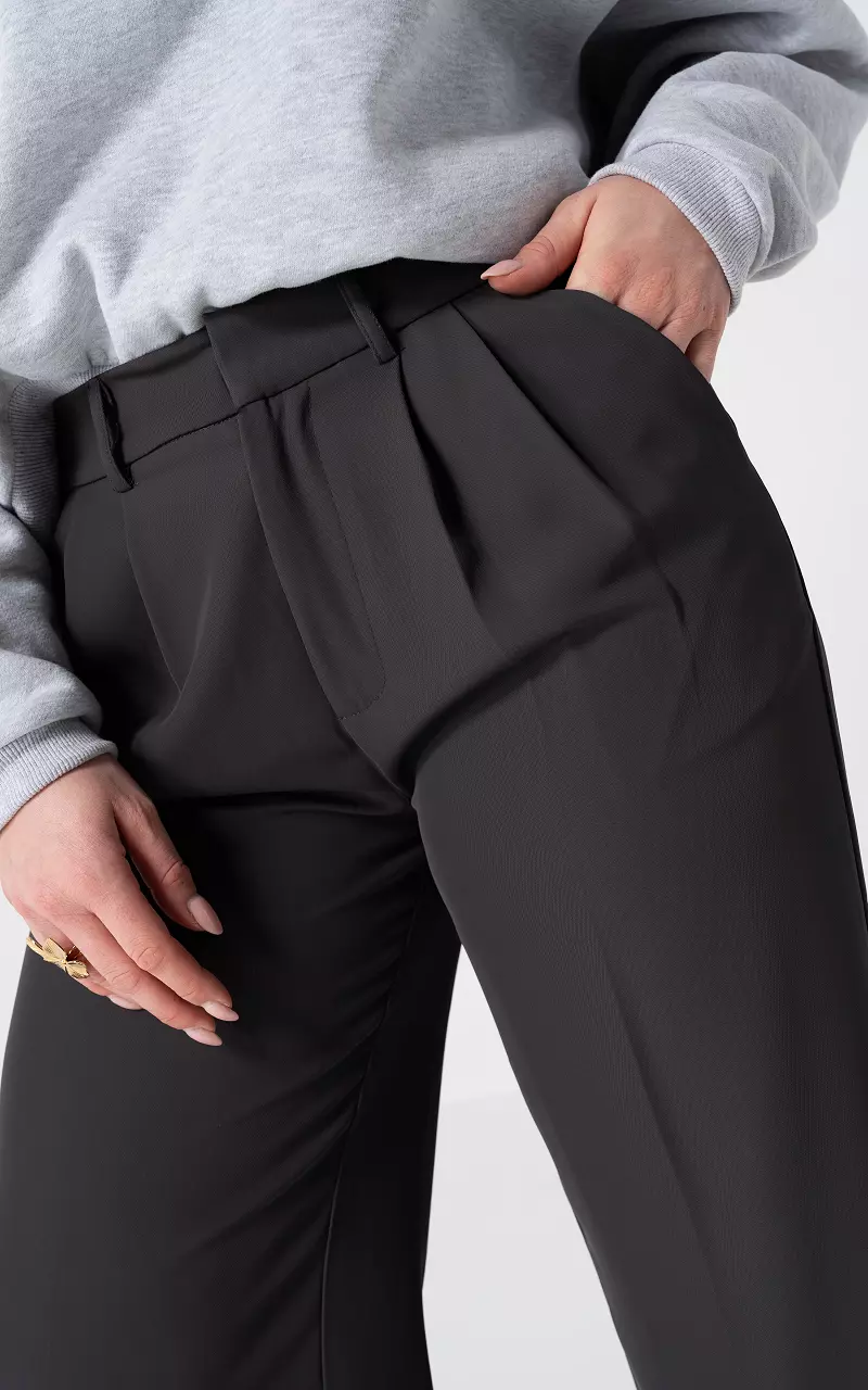 Wide leg pantalon Dark Grey