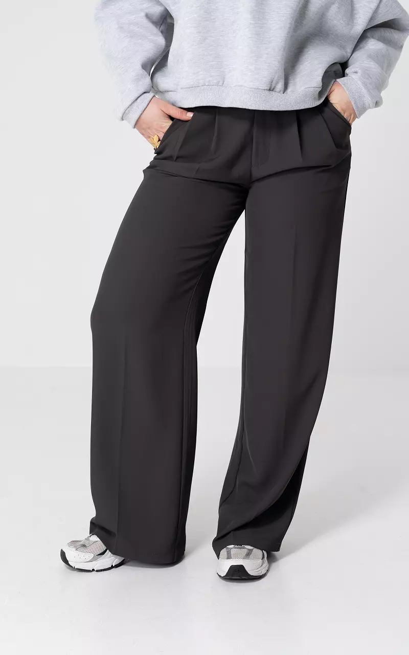 Wide leg pantalon Dark Grey