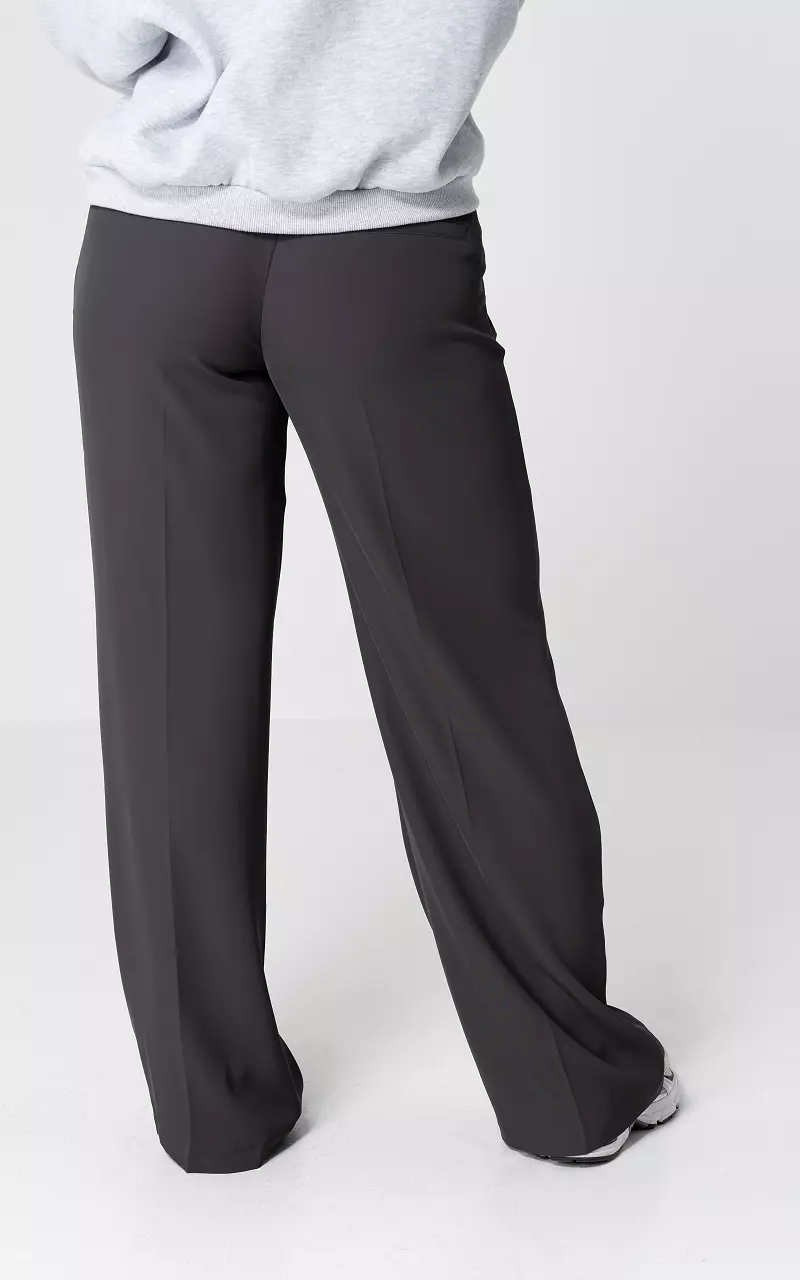 Wide leg pantalon Dark Grey