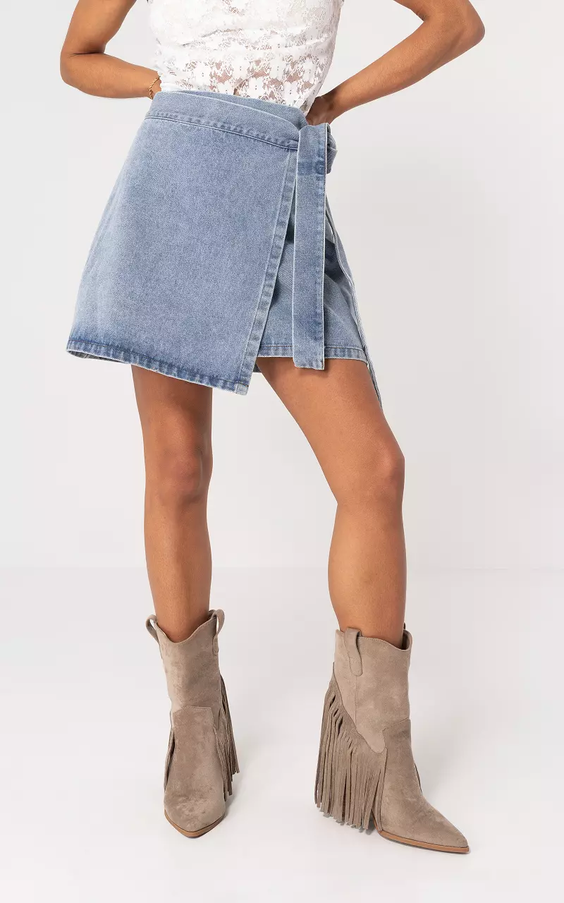 Denim wrap skirt Blue